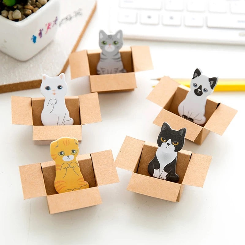 Cat Sticky Notes In A Box