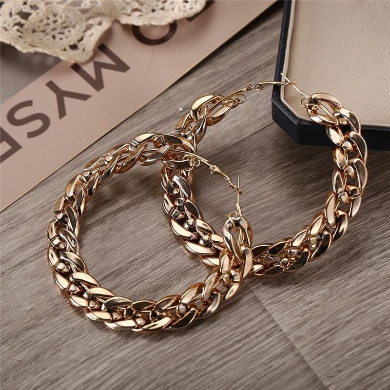 Chain Look Hoop Earring