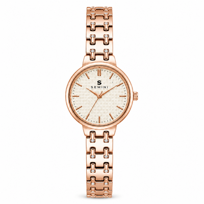 Rose Gold Crystal Analog Watch for Women | Premium Stainless Steel Bracelet | Quartz Movement