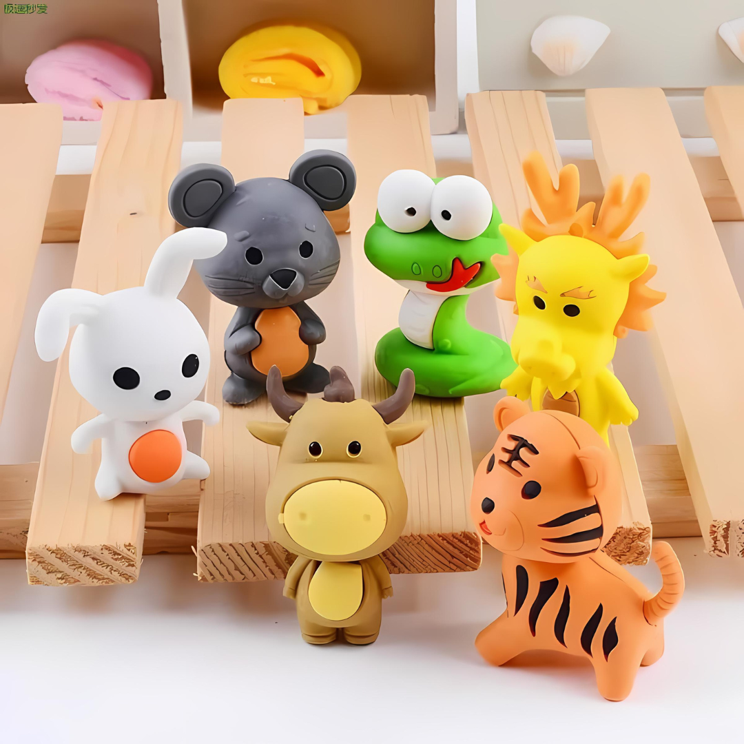 Chinese Zodiac Eraser Set