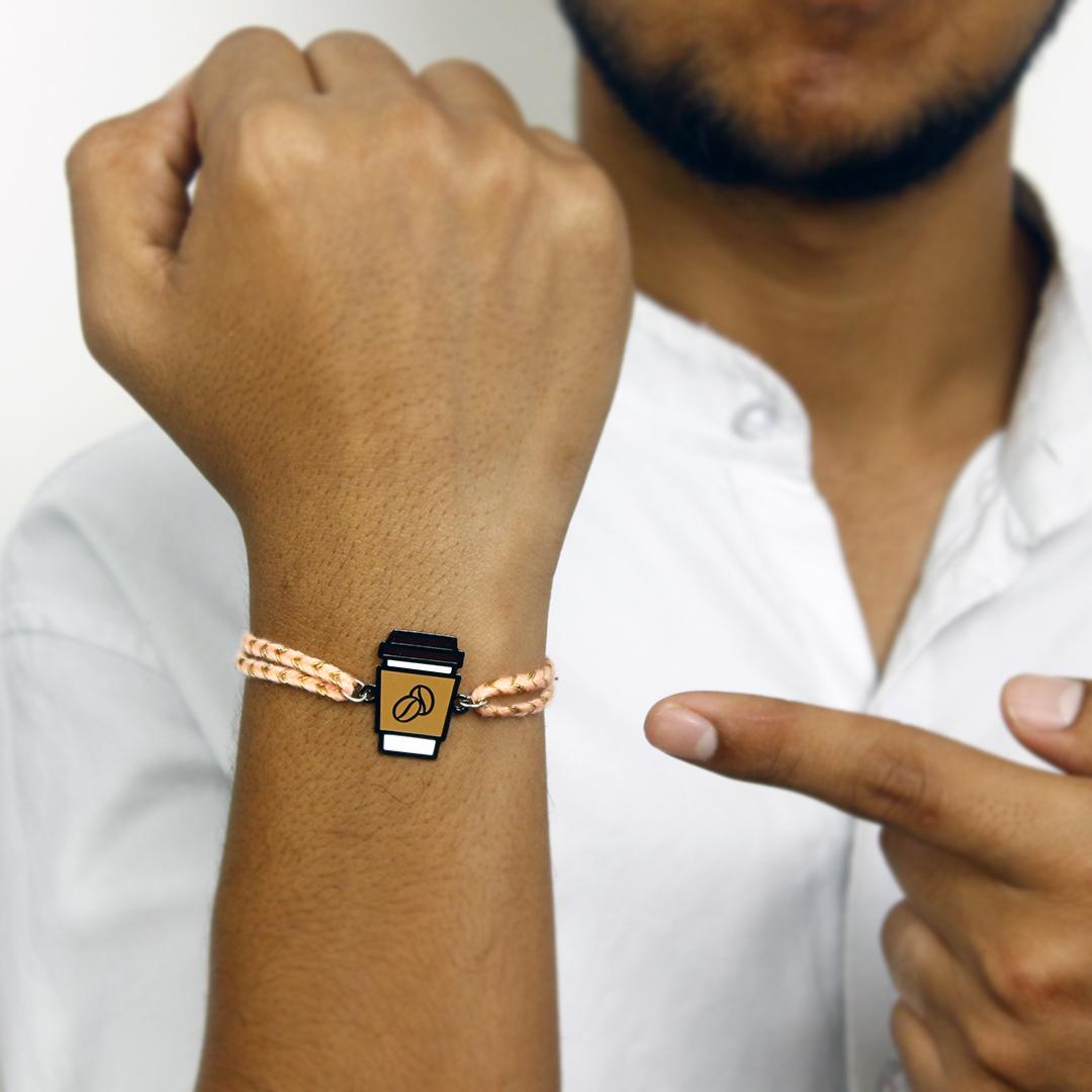 Coffee Metal Rakhi