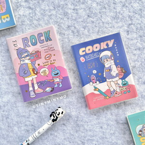 Two Cool Boy Pocket Diary on a Textured Surface - Tinyminymo