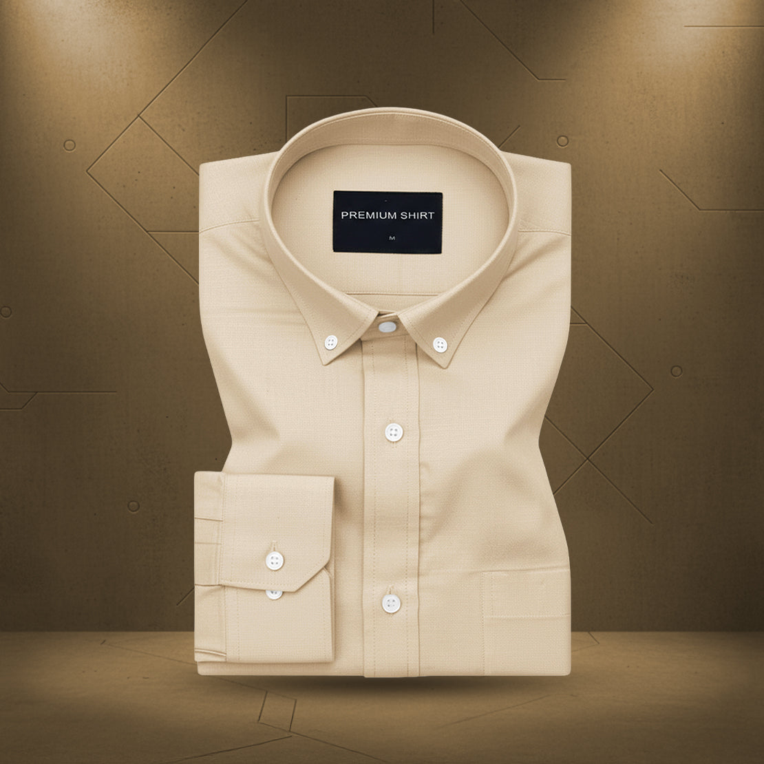 Pack of 2 Oxford Cotton Shirt For Men (Lime Green & Cream)