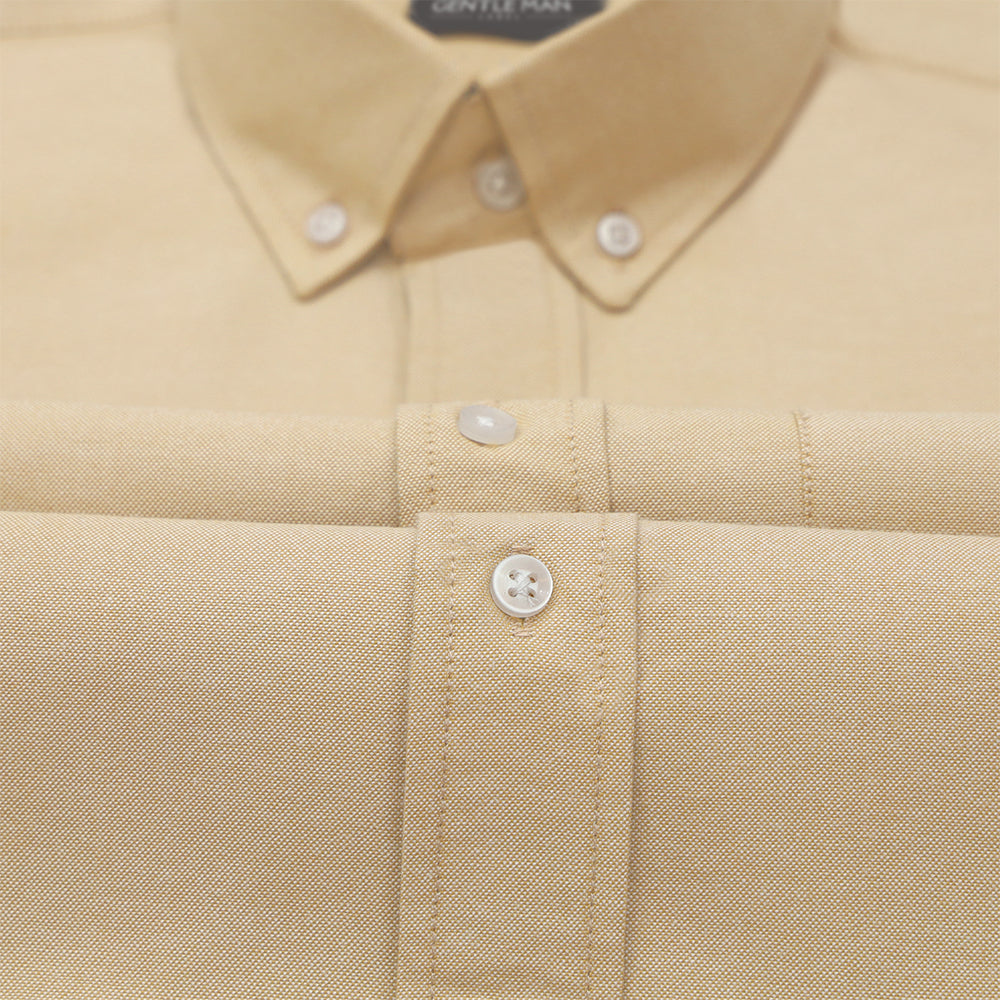 Oxford Cotton Cream Shirt For Men