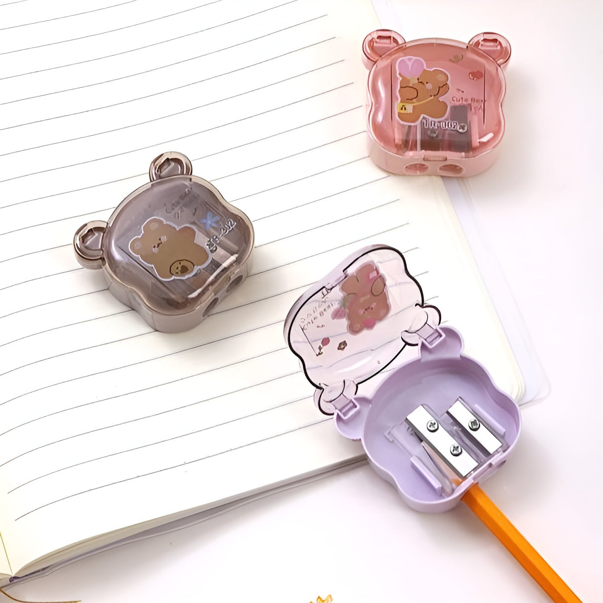 Cute Bear Dual Pencil Sharpener