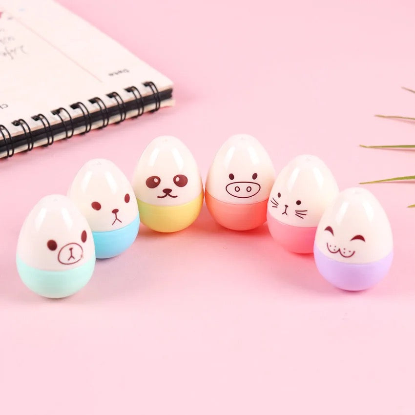 Cute Egg Highlighters - Set Of 6