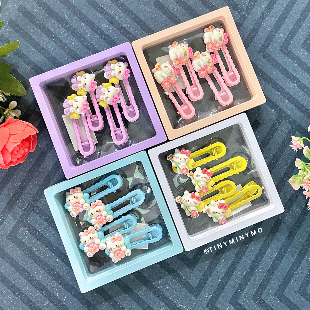 Cute Kitty Hair Clip Set