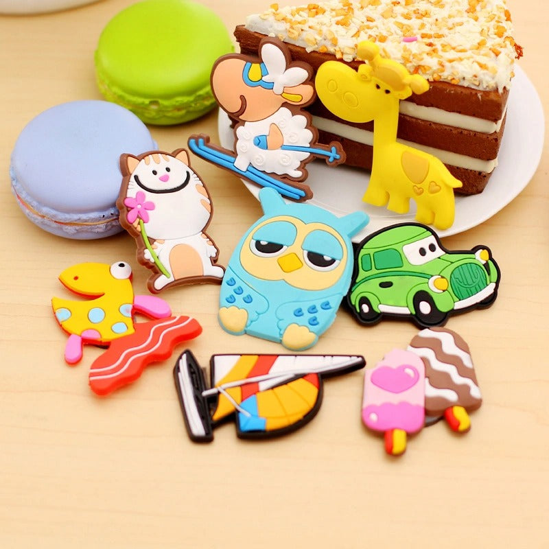 Cute Silicone Fridge Magnets - Set of 4