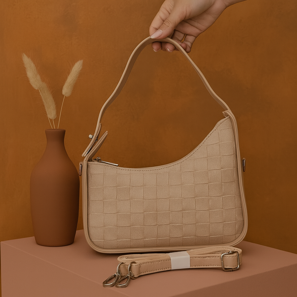 Femme Chic Handbag with detachable Sling Belt
