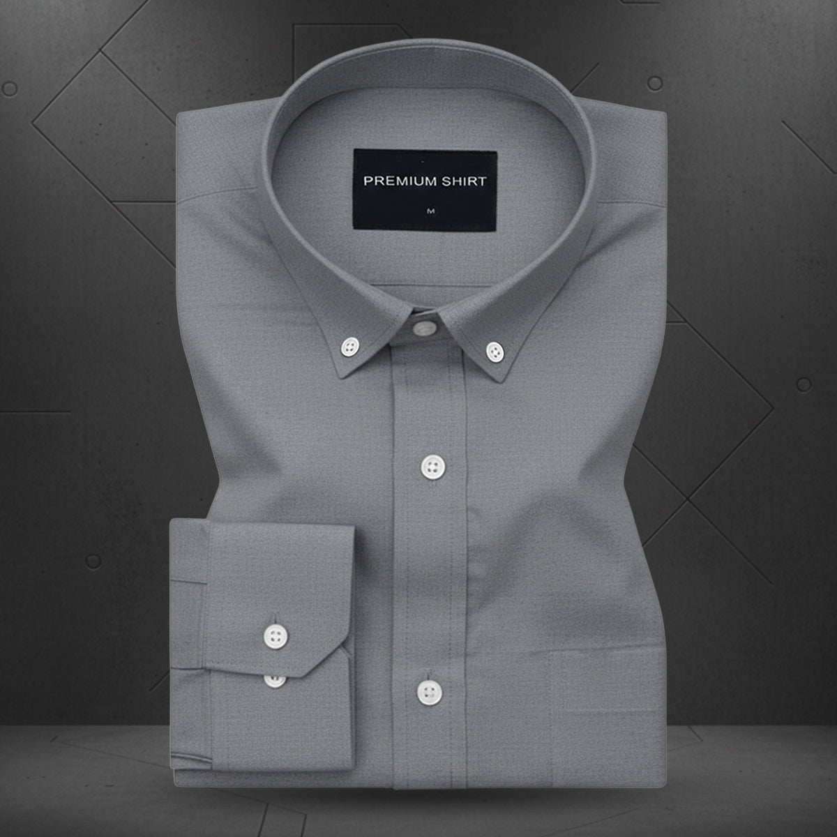Pack of 2 Oxford Cotton Shirt For Men (Dark Grey & Denim Blue)
