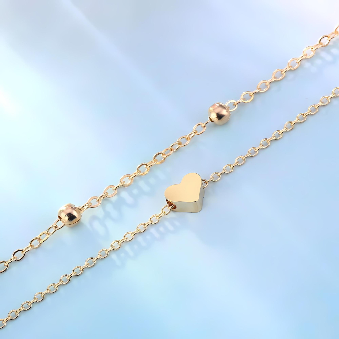 Dual Layer Love Anklet