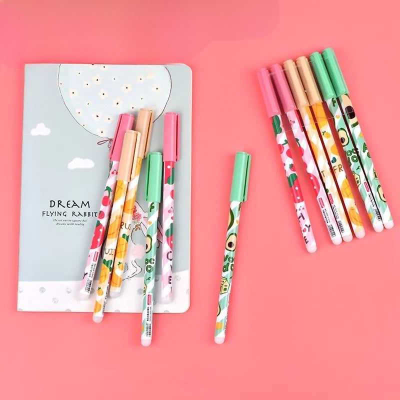 Erasable Fruit Gel Pen - Set of 12