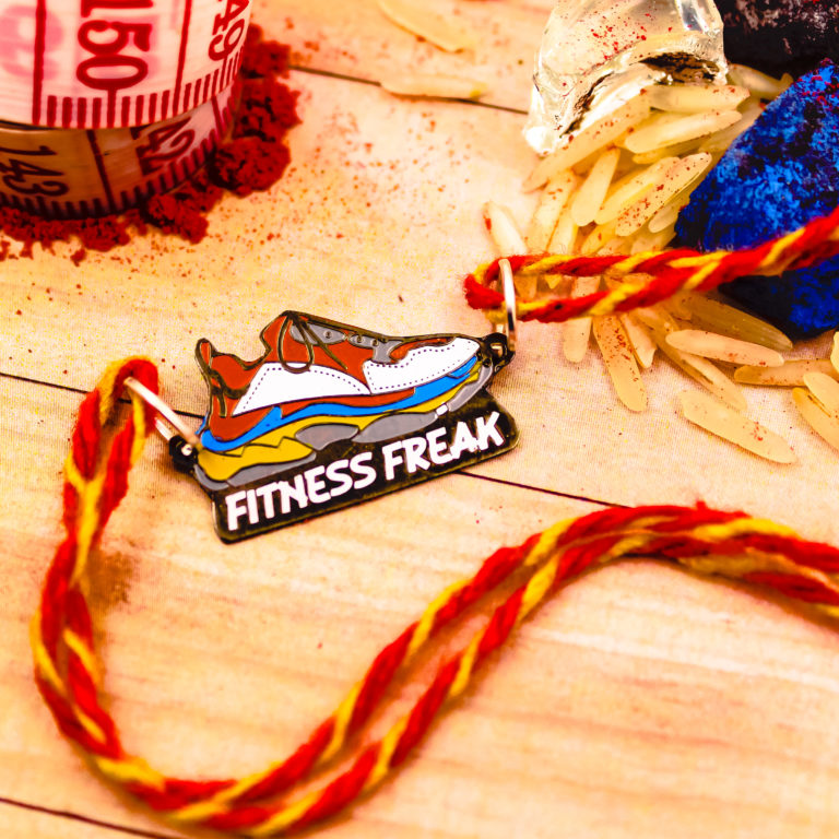 Fitness Freak Metal Rakhi
