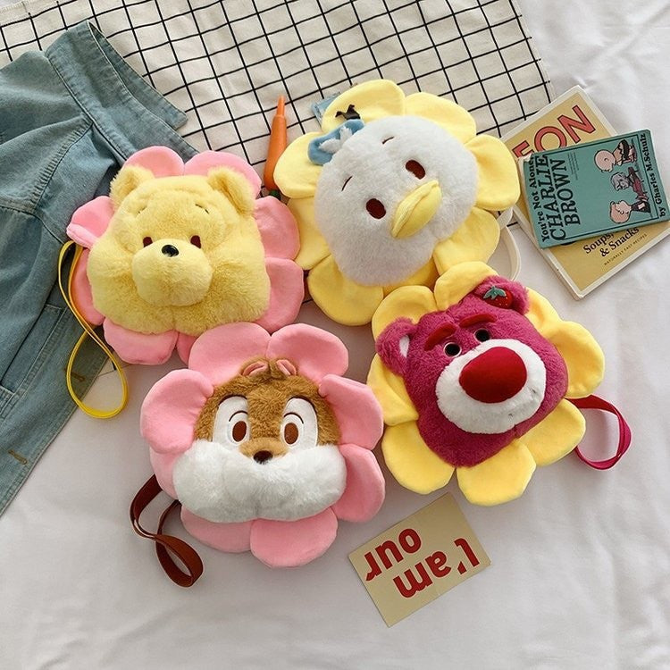 Flower Cartoon Face Sling Bag