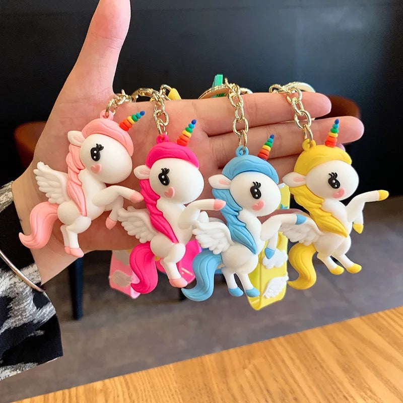 Flying Unicorn 3D Keychain