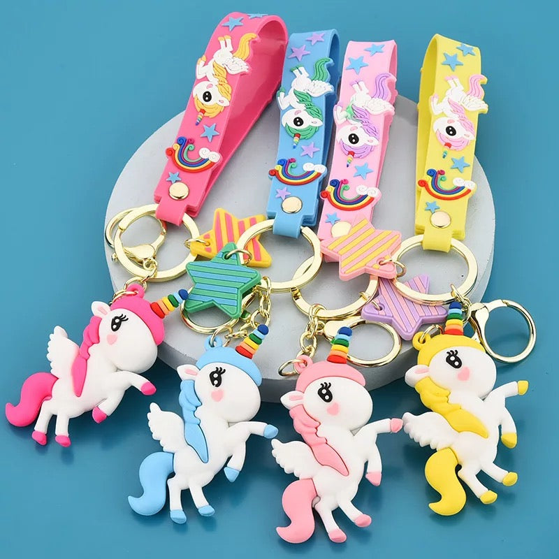 Flying Unicorn 3D Keychain