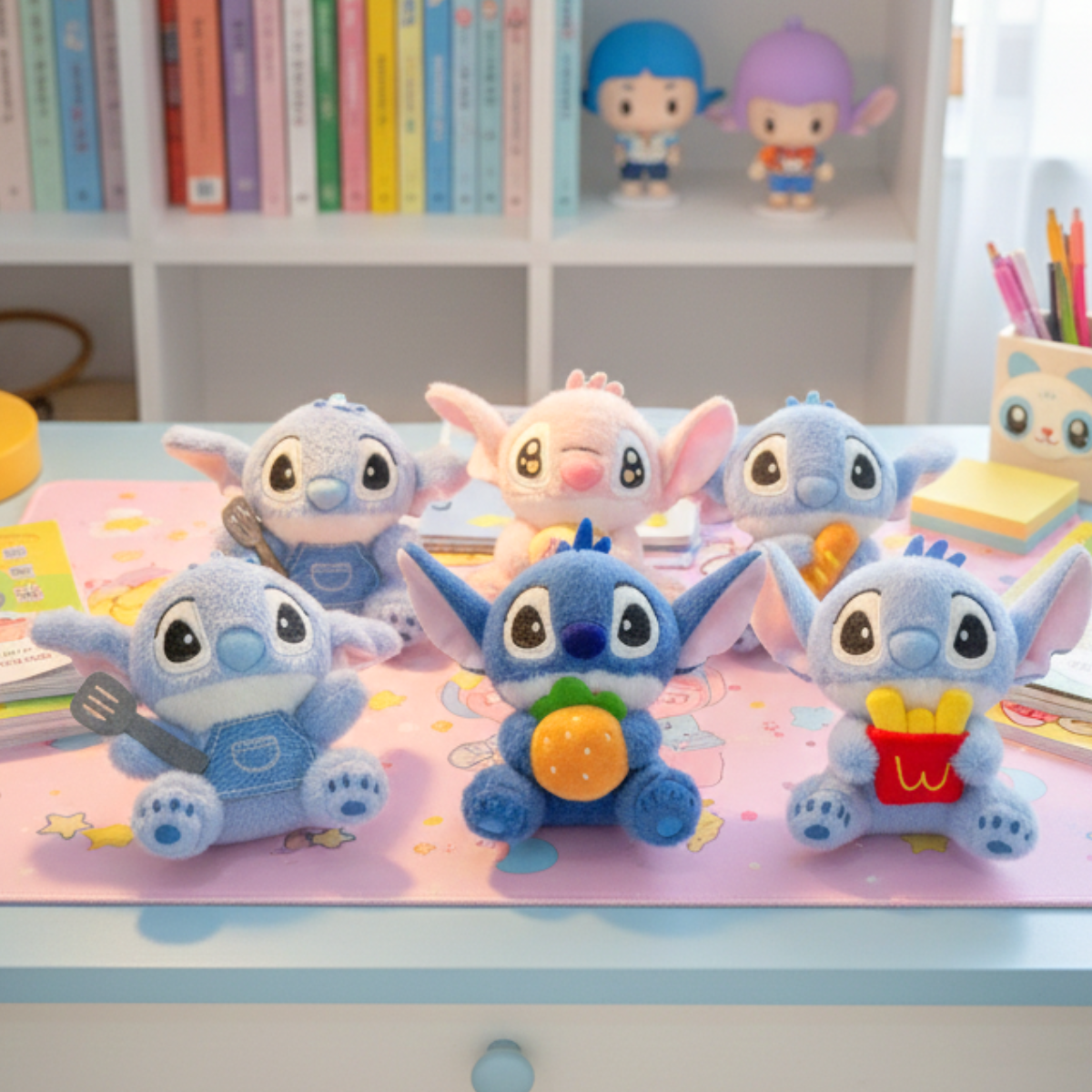 Foodie Stitch Plush Keychain