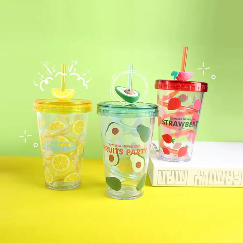 Fruit Spiral Straw Quirky Sipper