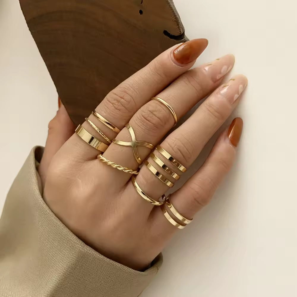 Jazz And Sizzle Fashion Set of 8 Rings for Girls & Women