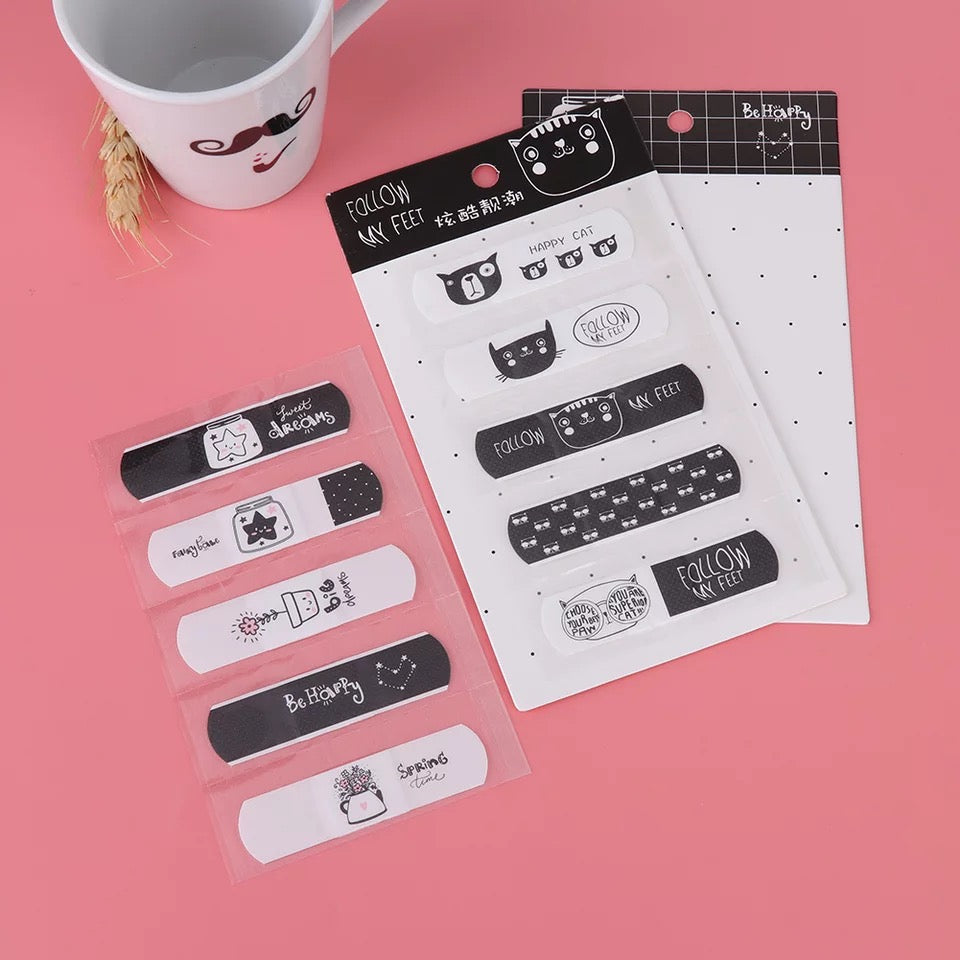 Monochrome Bandaids - Set of 5