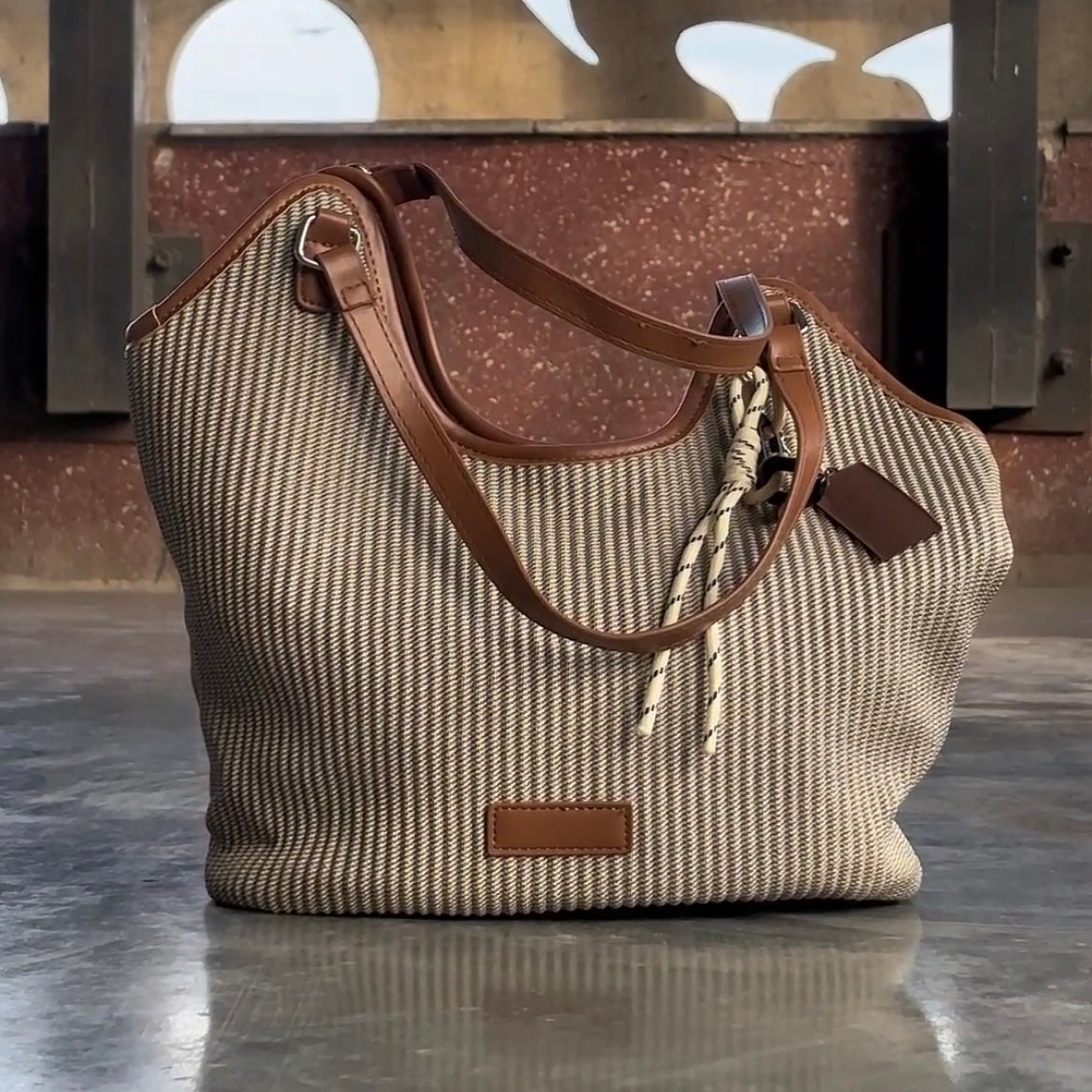 Slay & Carry Tote Bag with Bag Charm