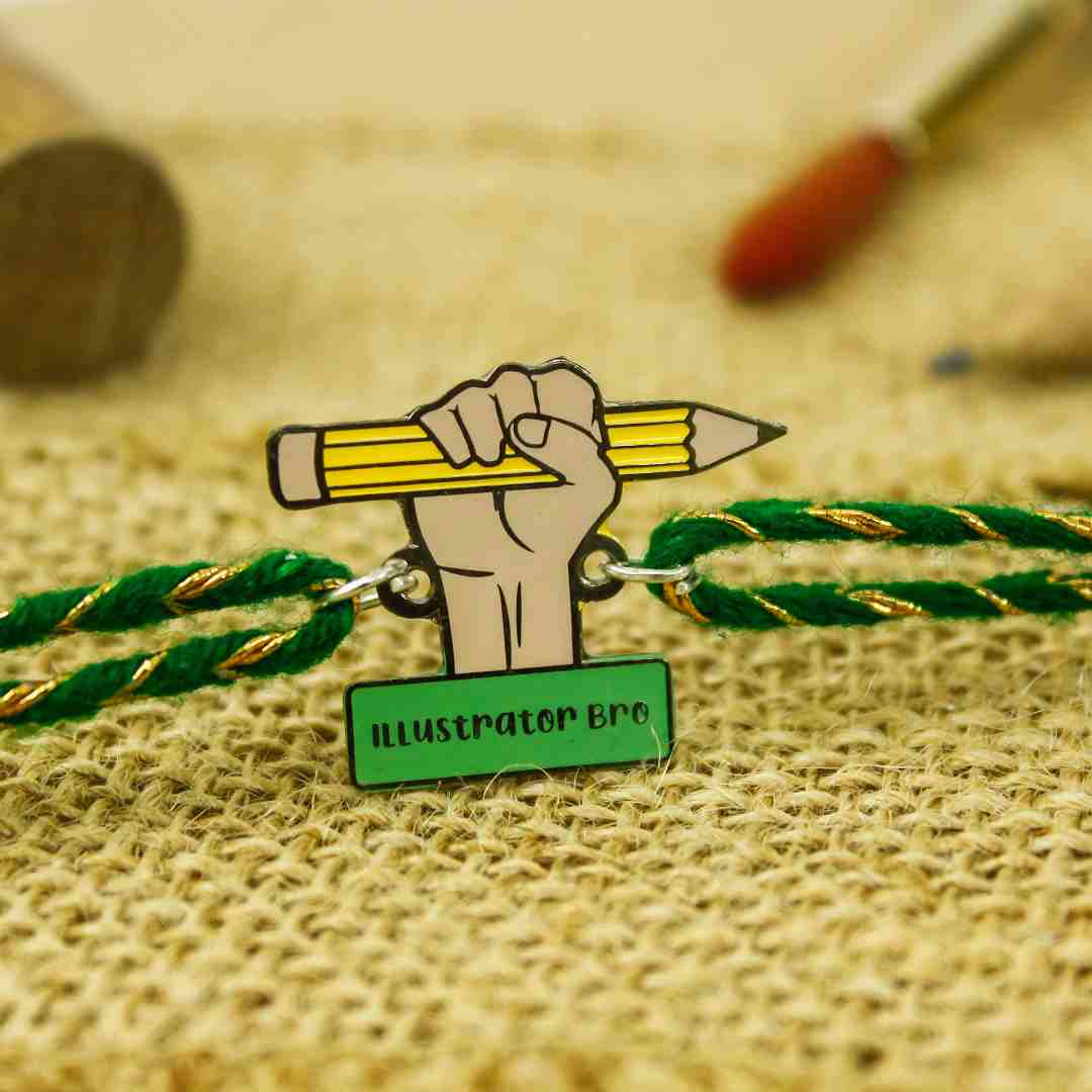 Illustrator Bro Metal Rakhi