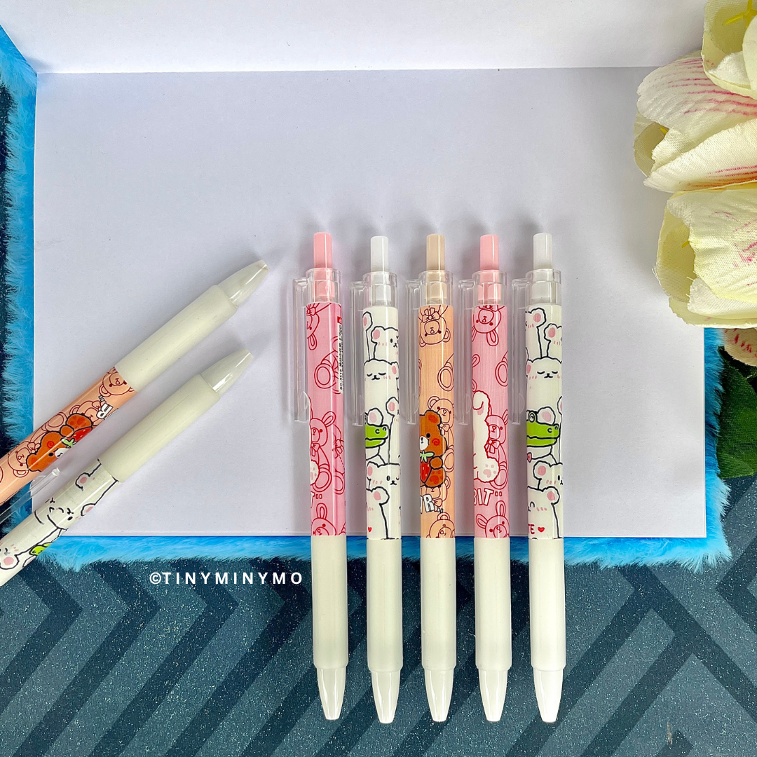 Kawaii Animal Gel Pen Set