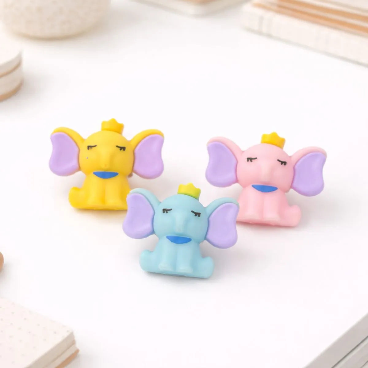 Kawaii Animal Pencil Caps - Set Of 3