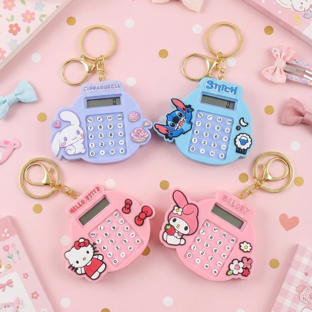 Kawaii Calculator Keychain