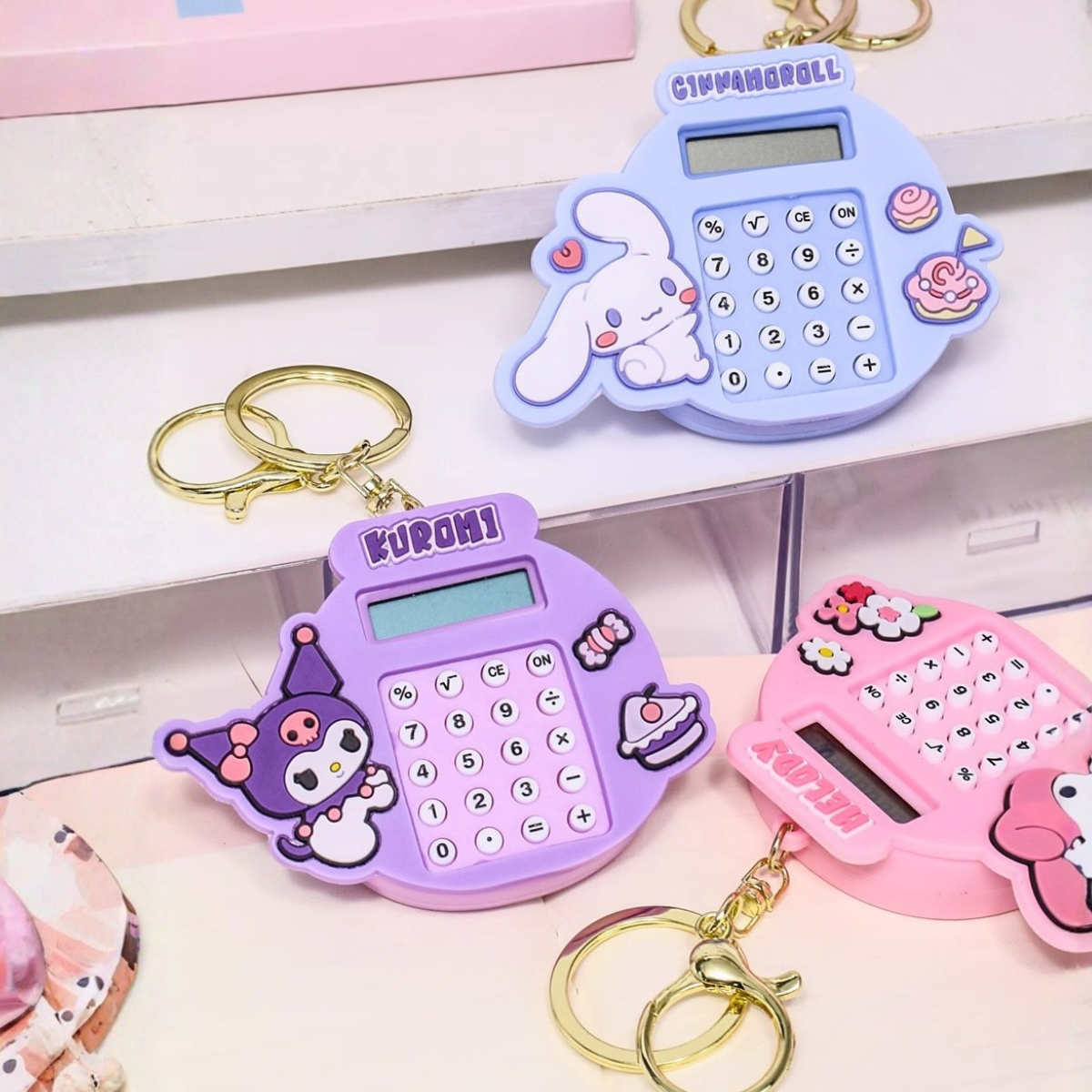 Kawaii Calculator Keychain