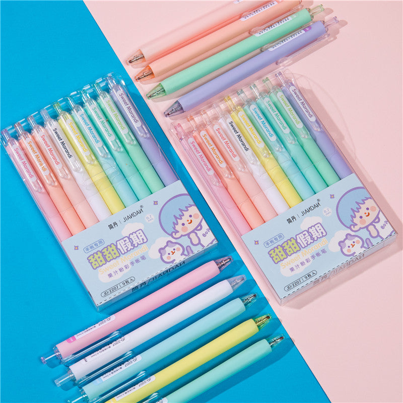 Kawaii Pastel Gel Pens - Set of 9