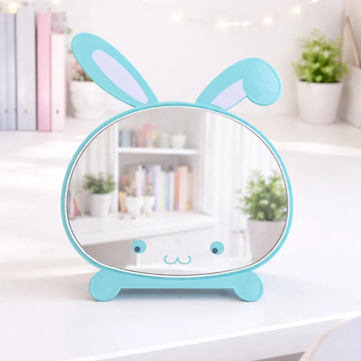 Teal Bunny Design Table Mirror -Tinyminymo 