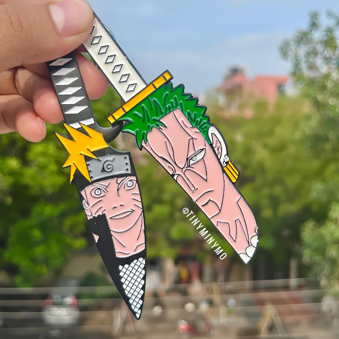 Knife Shaped Anime Keychain