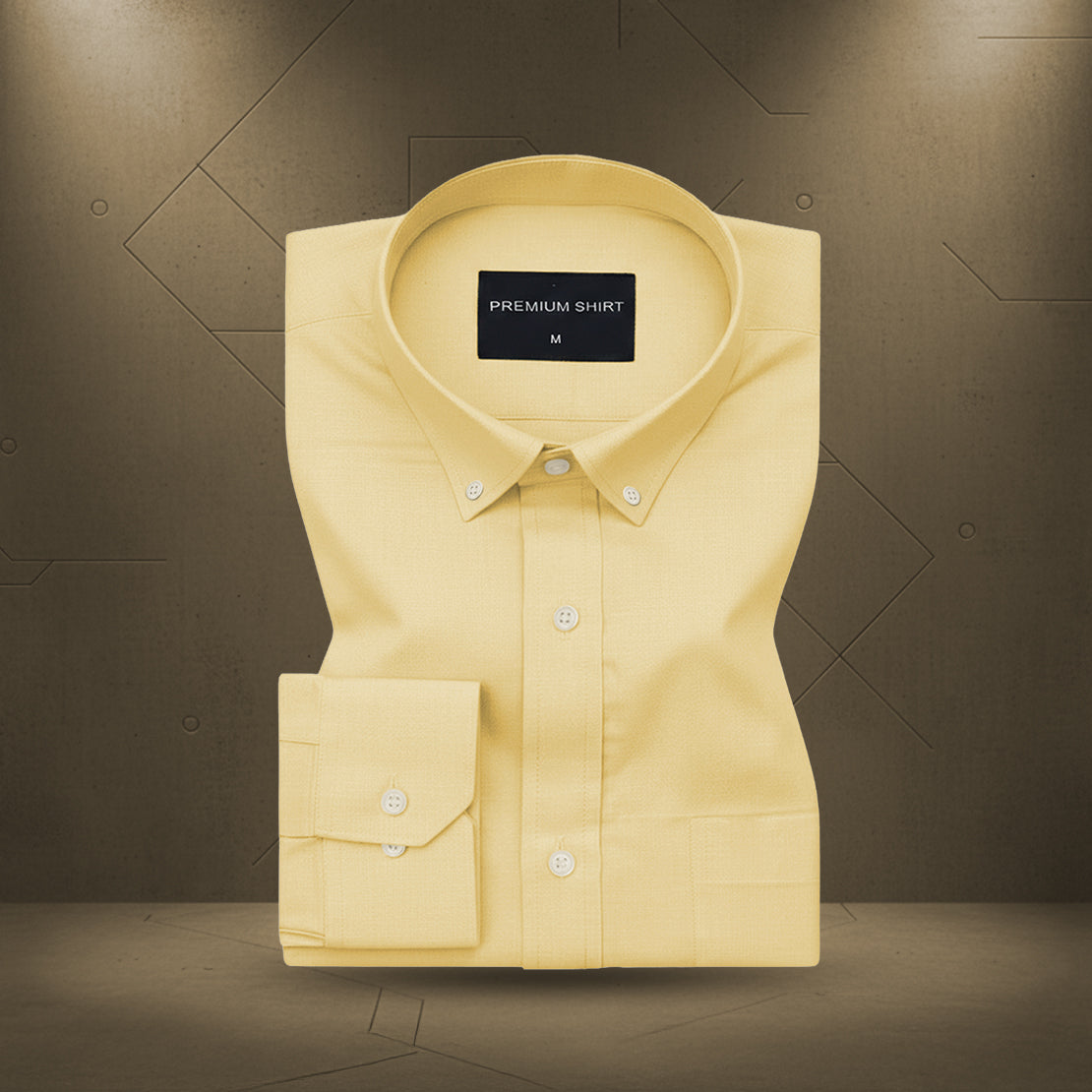 Oxford Cotton Lemon Shirt For Men