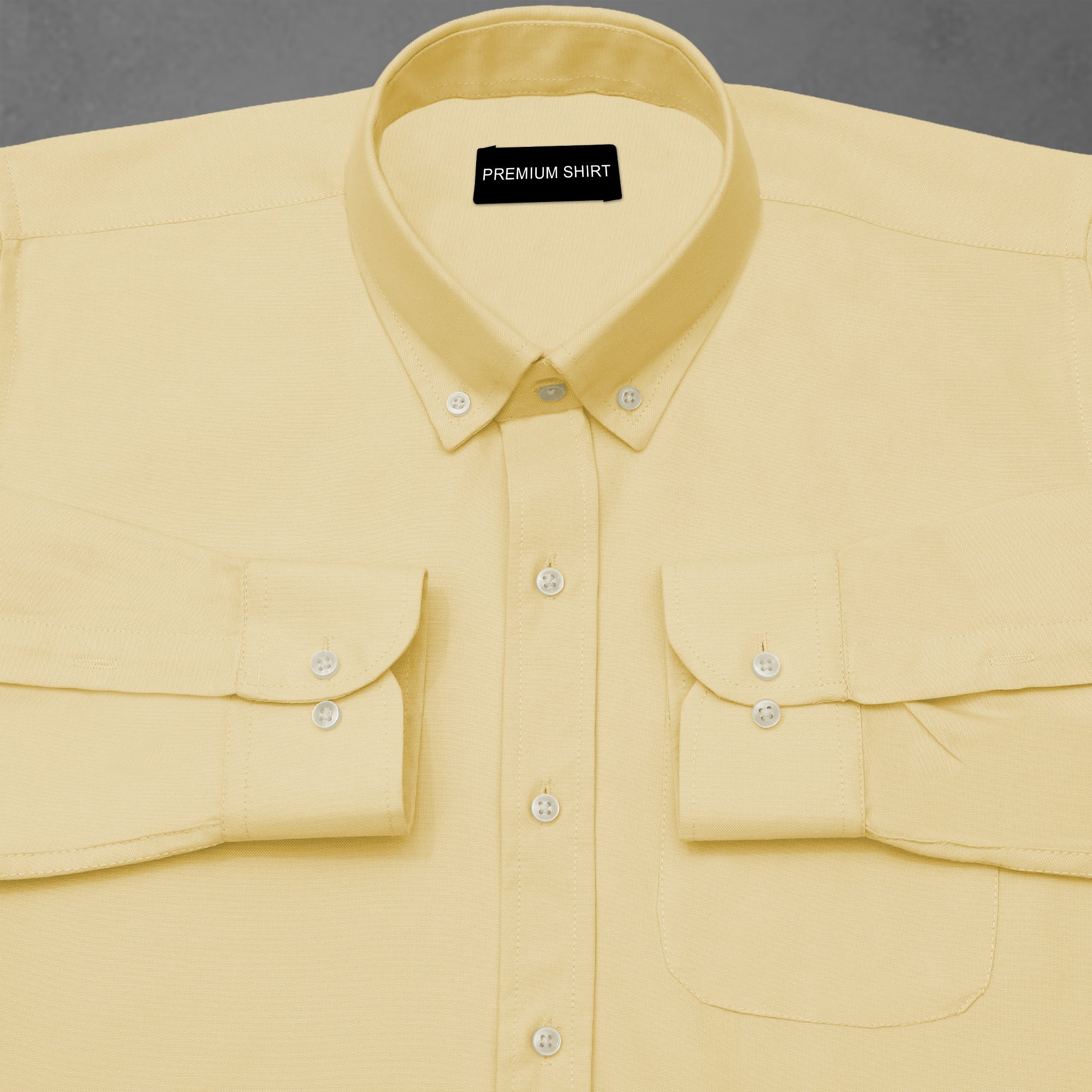 Oxford Cotton Lemon Shirt For Men