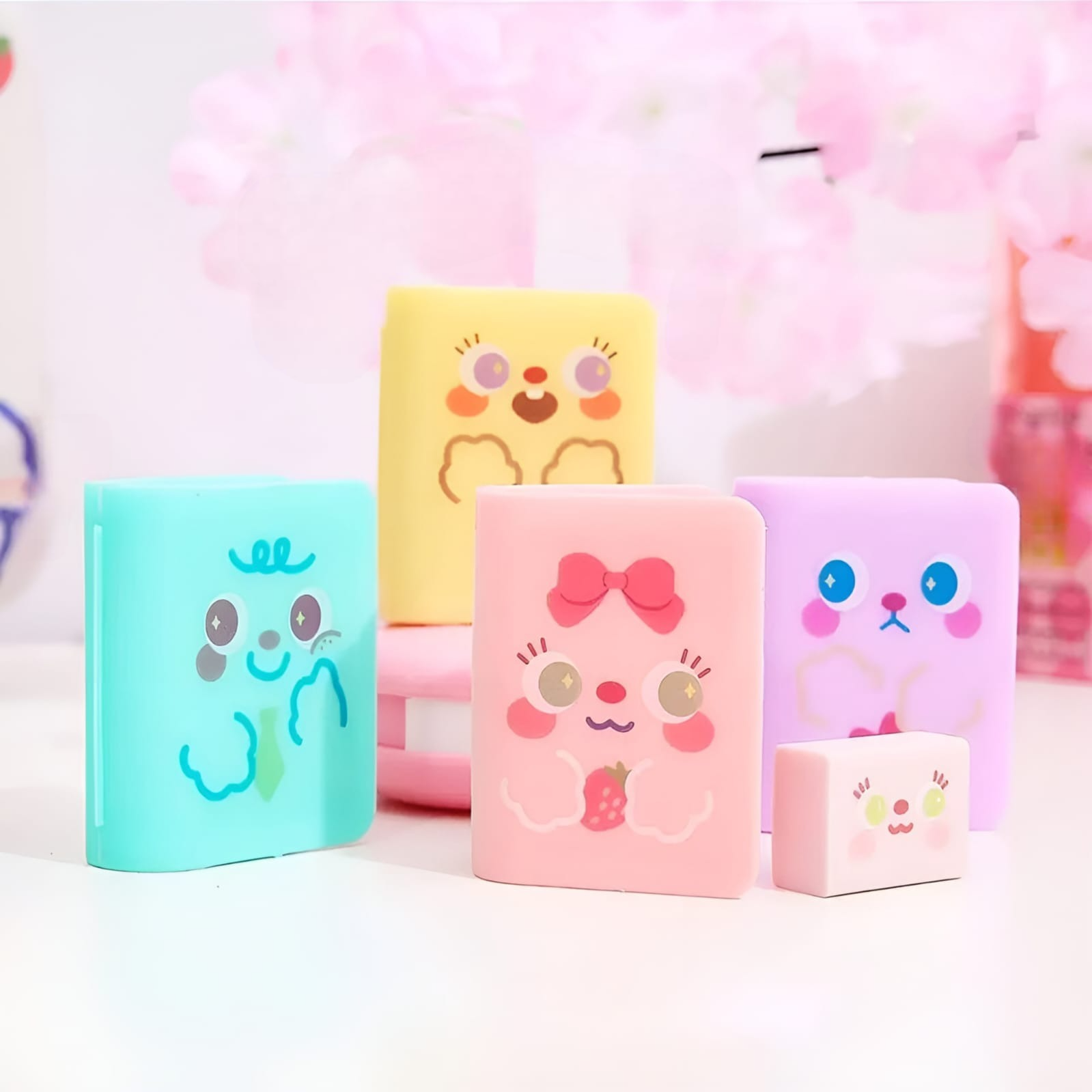 Mini Book Case with Eraser and Pencil Sharpener