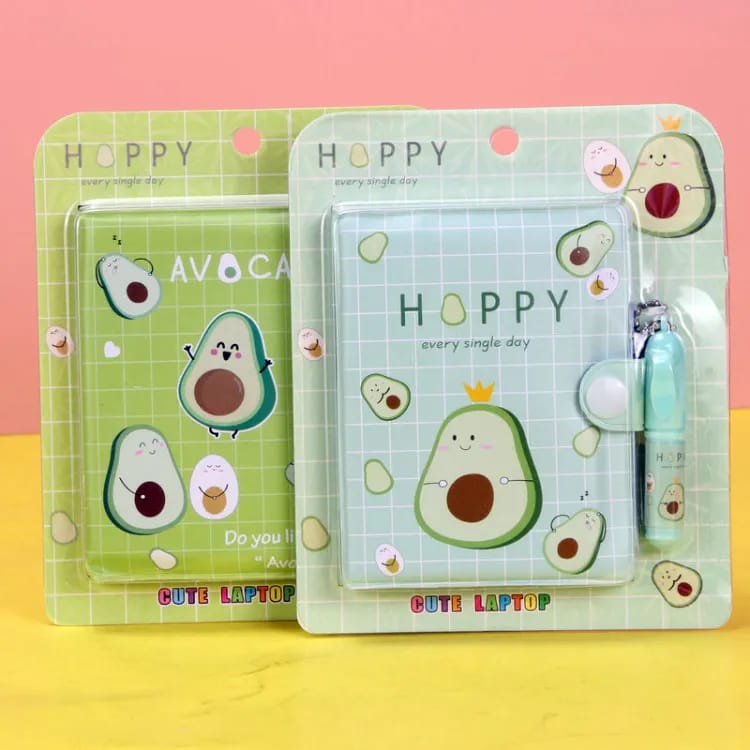Mini Diary With Pen - Avocado