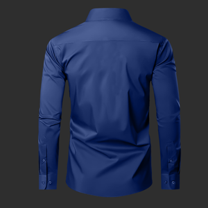 Blue shirt back side on a black background