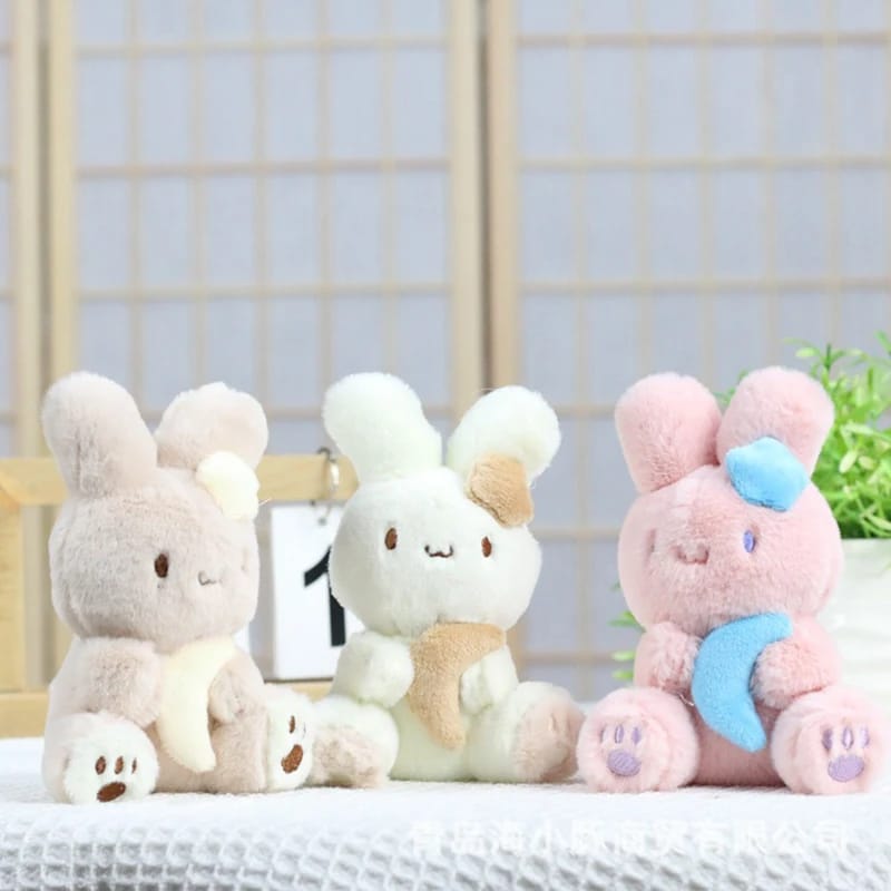 Night Bunny Plush Keychain