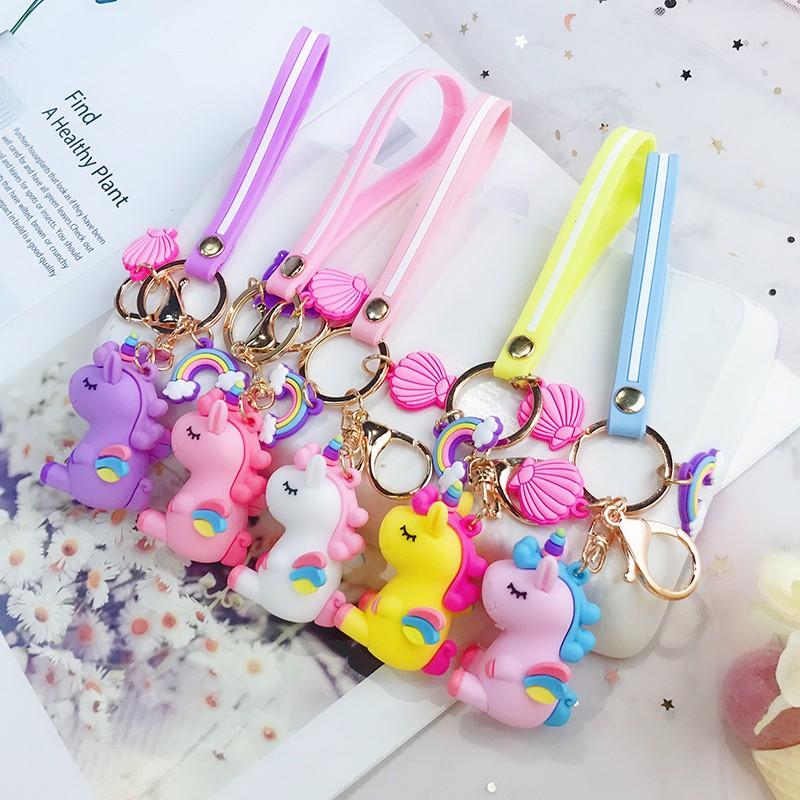 Rainbow Unicorn Keychain