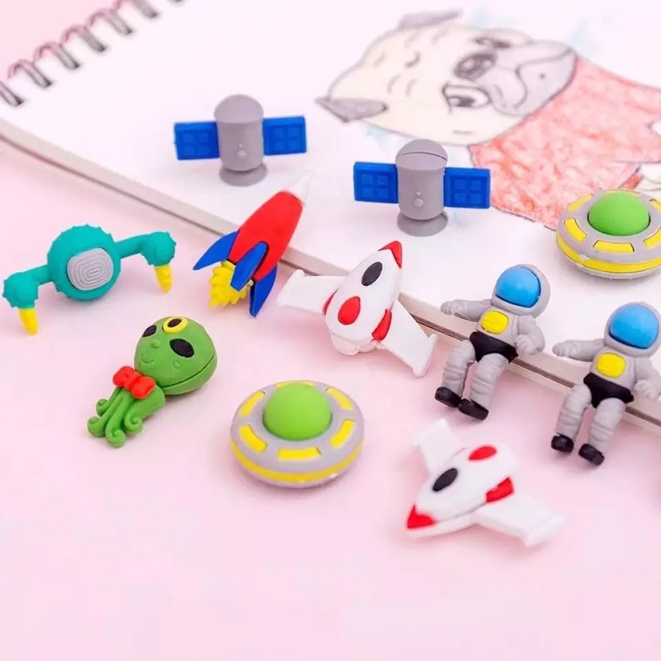 Outer Space Eraser Set - Set of 4