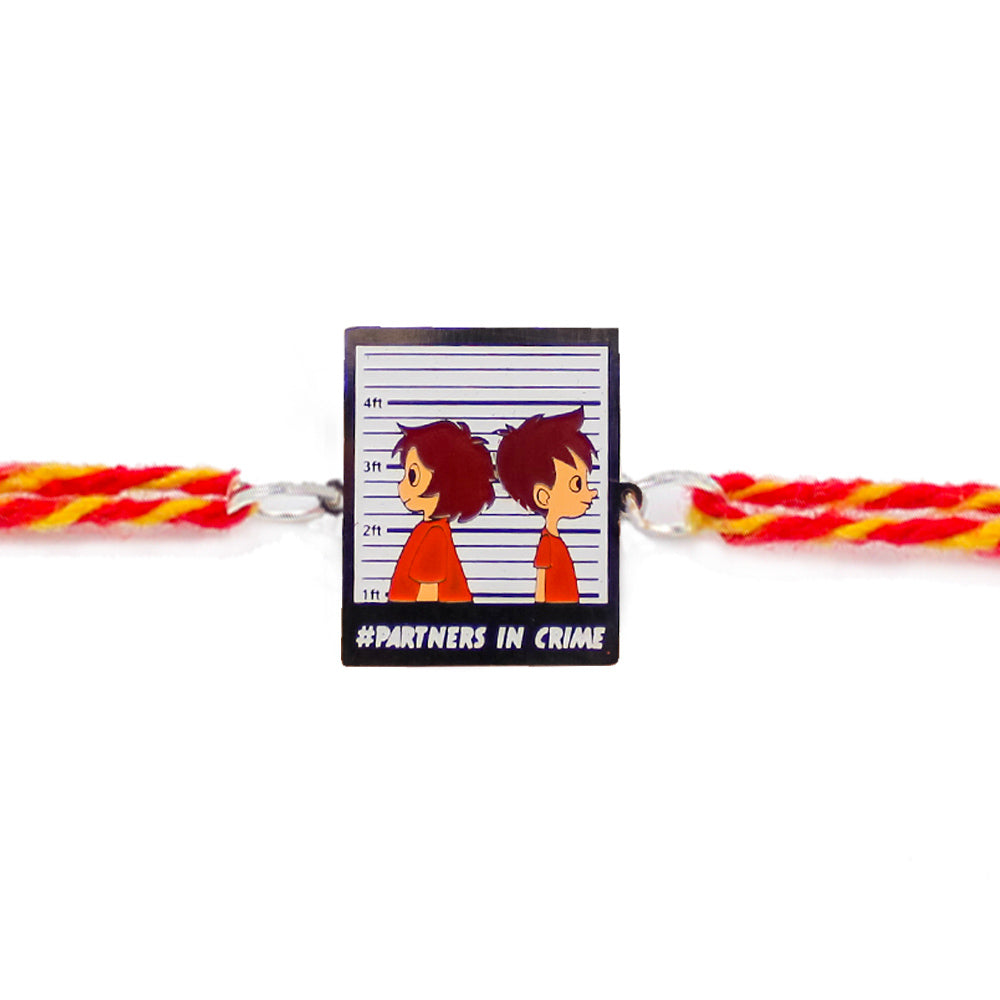 Partners in Crime Metal Rakhi