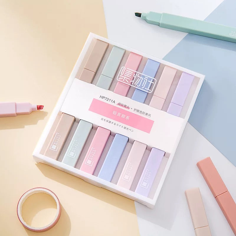 Luxury Style Pastel Highlighters - Set of 6
