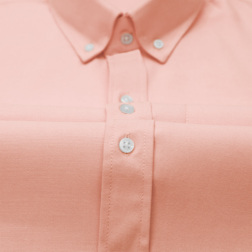 Oxford Cotton Peach Shirt For Men