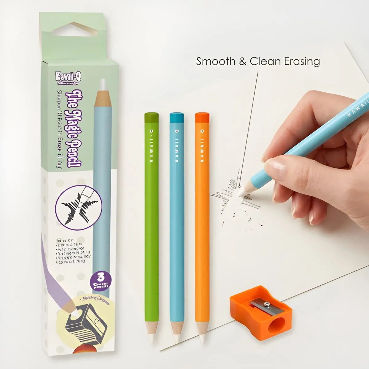 Pencil Shaped Magic Eraser