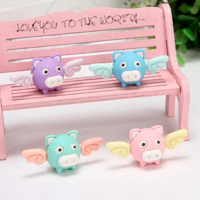 Piggy with Wings Eraser