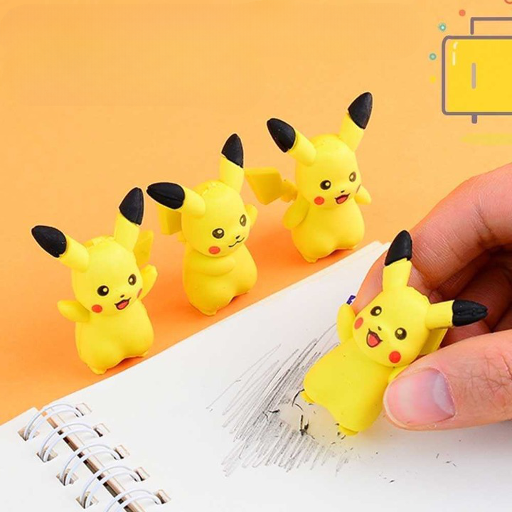 Pikachu Eraser and Pencil Topper