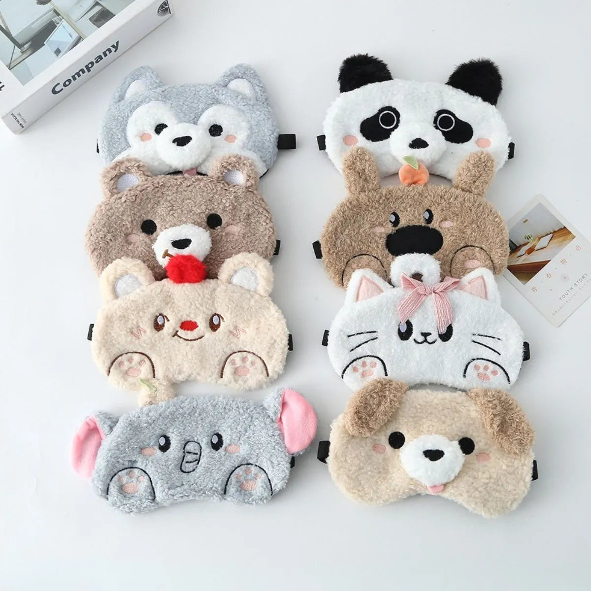 Plush Animal Eye Mask with Gel Pad