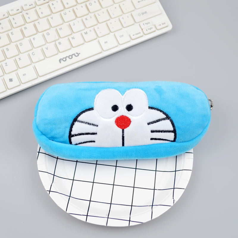 Plush Doraemon Zipper Pouch