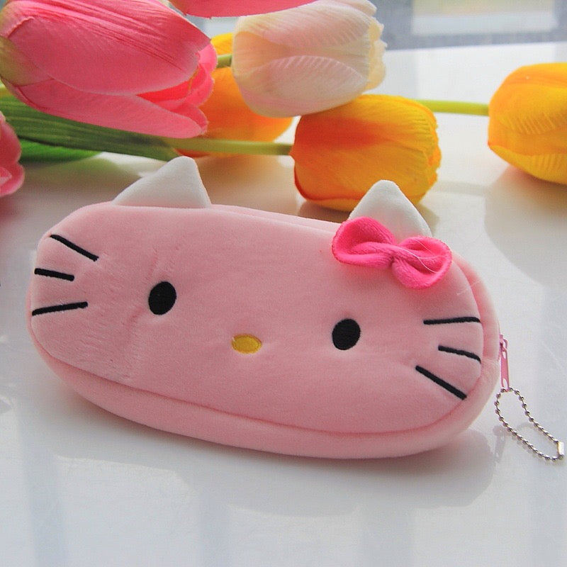 Plush Hello Kitty Zipper Pouch